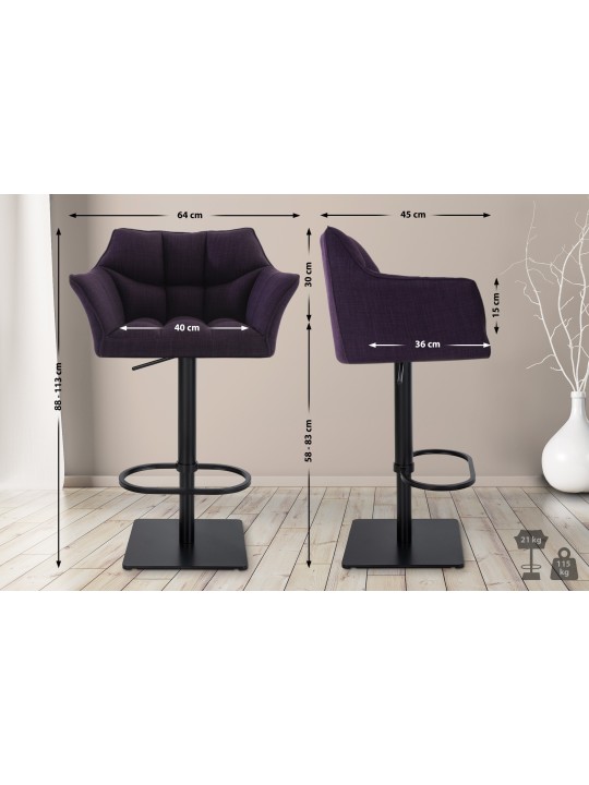 Baarijakkara Damaso B -kangas, liila