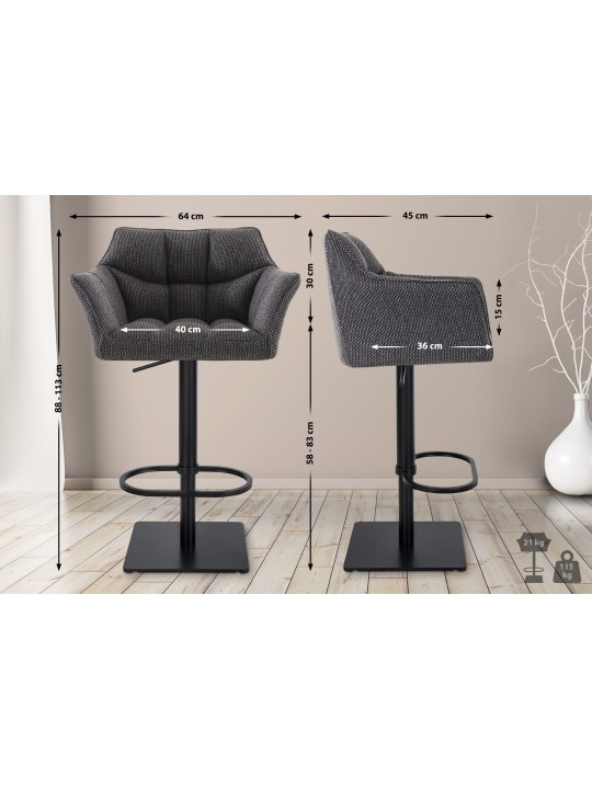 Baarijakkara Damaso B -kangas, titaaninharmaa