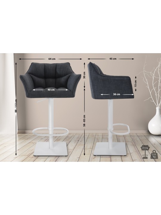 Baarijakkara Damaso W kangas, tummanharmaa