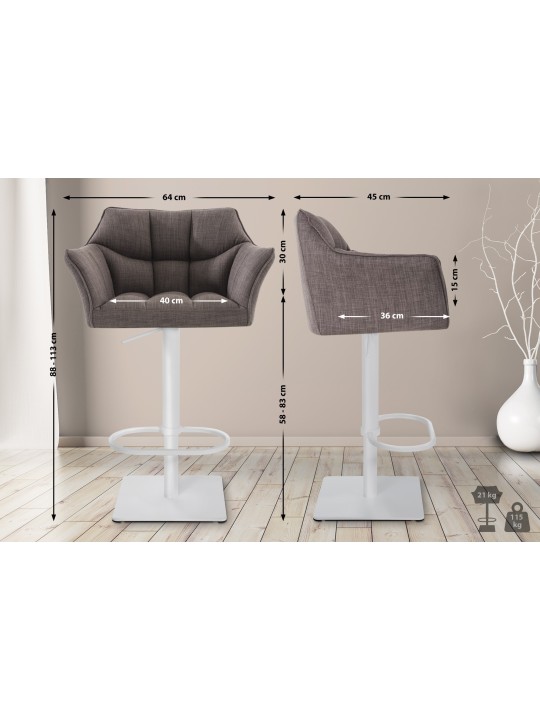 Baarijakkara Damaso W kangas, harmaa Baarijakkara Damaso W kangas, harmaa