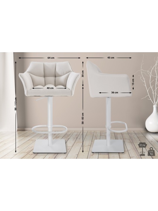 Baarijakkara Damaso W kangas, valkoinen