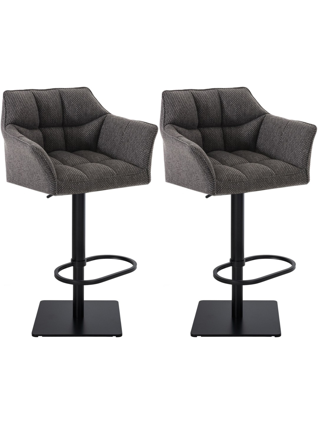 2 baarijakkaran setti Damaso kangasta, titaaninharmaa