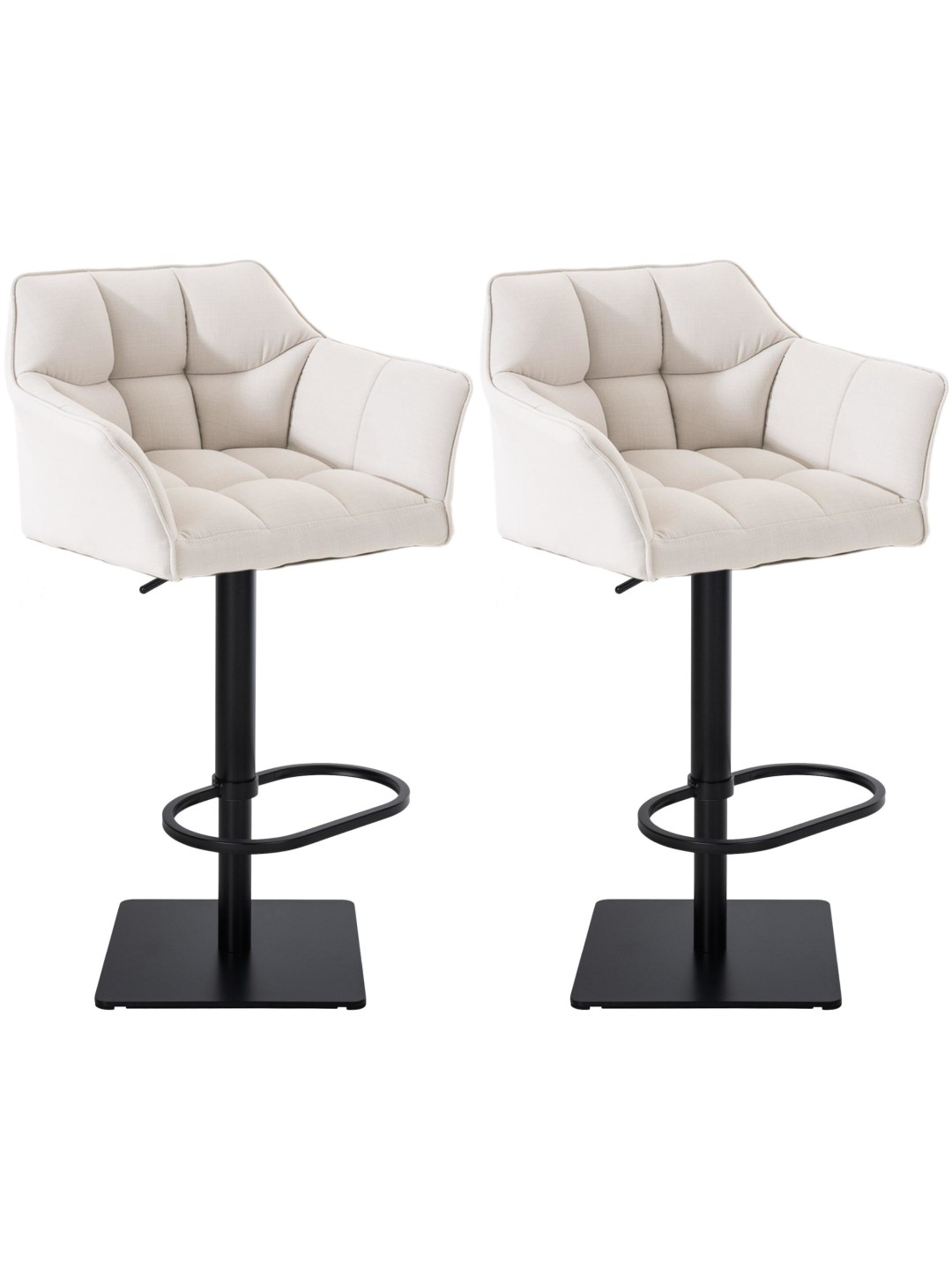 2 baarijakkaran setti Damaso kangasta, valkoinen