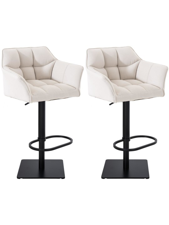 2 baarijakkaran setti Damaso kangasta, valkoinen