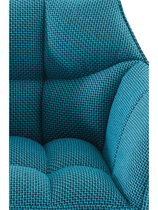 2 baarituolisarja Damaso kangas ruostumaton teräs, turkoosi