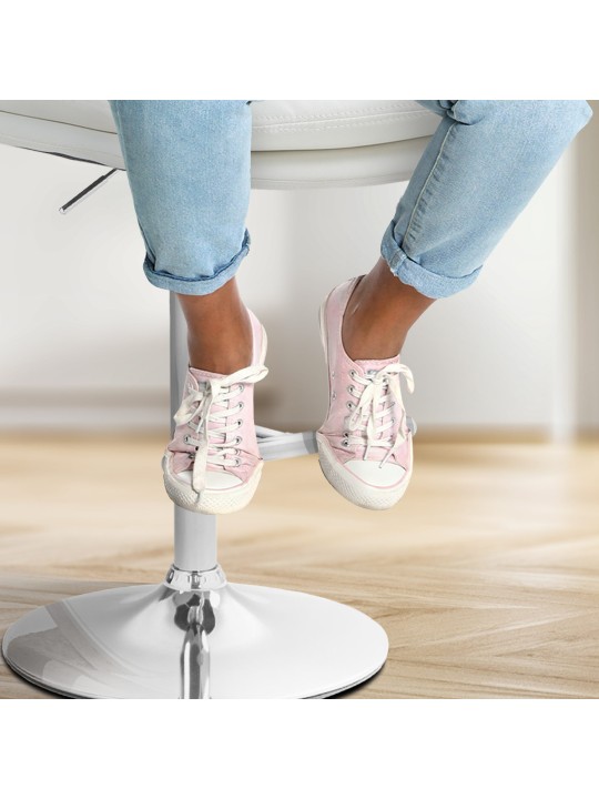 Baarijakkara Damar keinonahka kromi, valkoinen