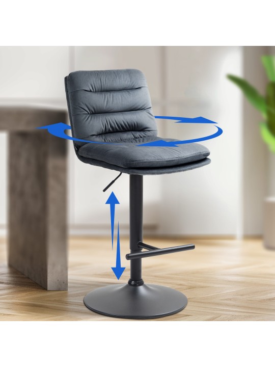 Baarijakkara Damar samettia, tummanharmaa