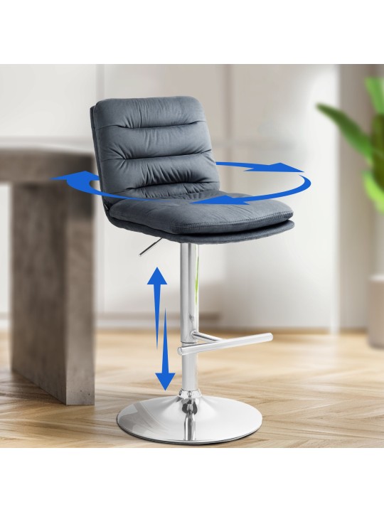 Baarijakkara Damar samettikromi, tummanharmaa