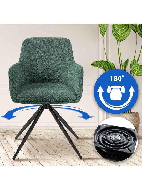 Olema kangas ruokatuoli, vihreä