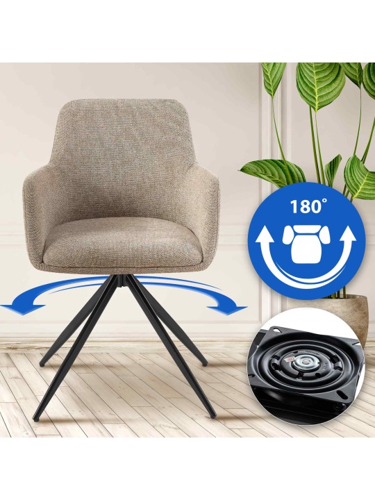 Olema kangas ruokatuoli, taupe