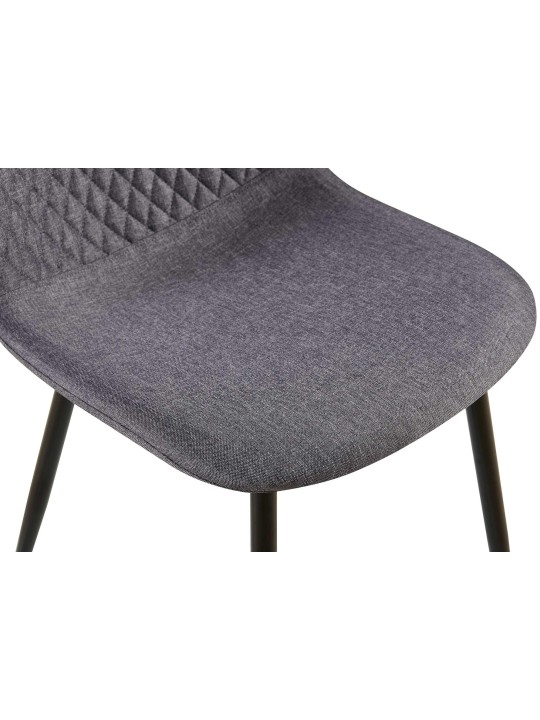 4 tuolin setti Giverny kangas, tummanharmaa