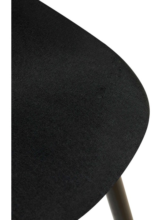 4 tuolin setti Giverny kangas, musta