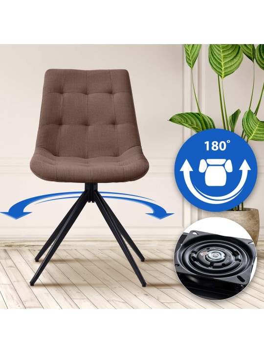 Merna kangas ruokatuoli, taupe