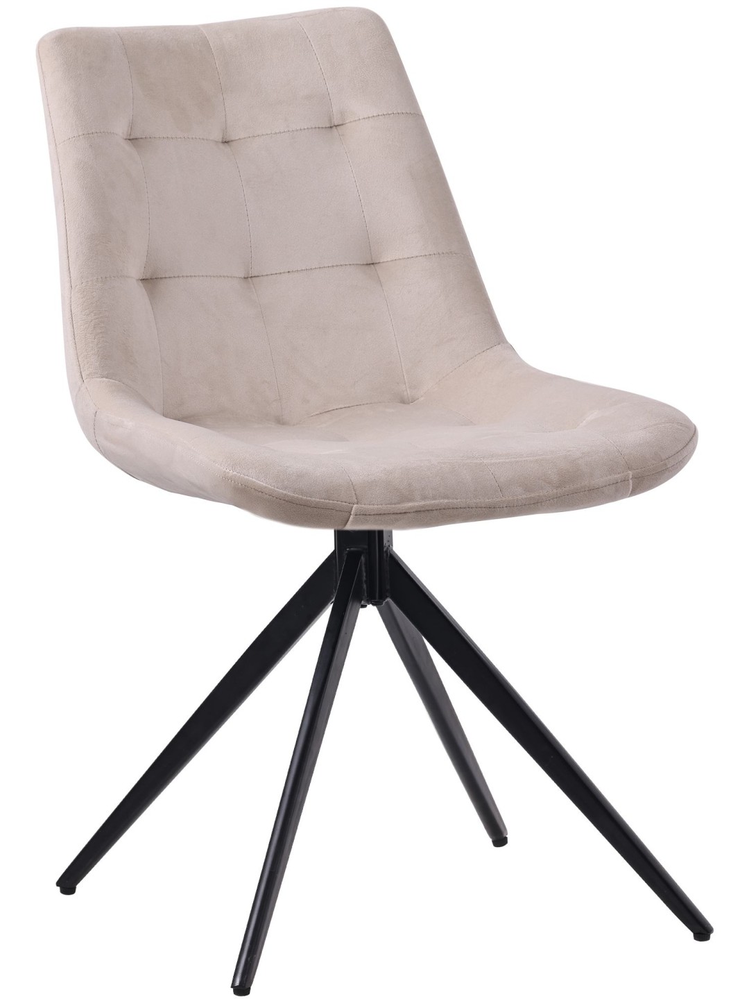 Merna samettinen ruokatuoli, kermanvärinen