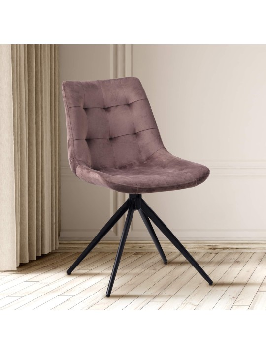 Merna samettinen ruokatuoli, ruskea Merna samettinen ruokatuoli, ruskea