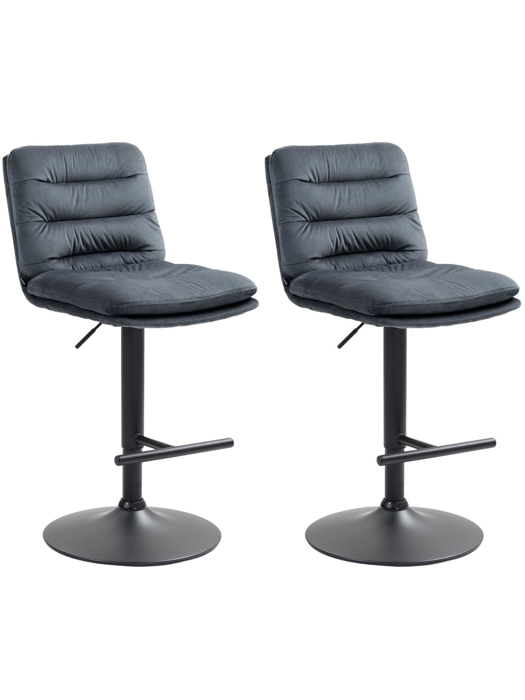 2 baarituolia Damar velvet, tummanharmaa