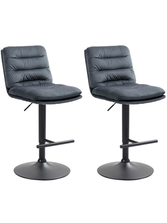 2 baarituolia Damar velvet, tummanharmaa