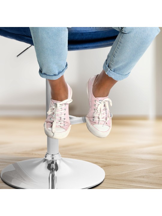 2 baarijakkaran sarja Damar samettikromi, sininen