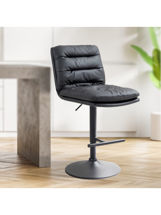 Setti 2 baarituolia Damar keinonahkaa, musta