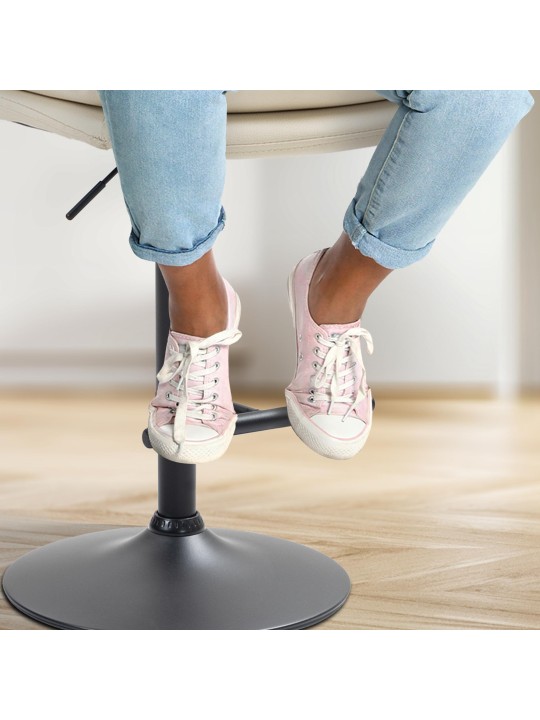 Setti 2 baarituolia Damar keinonahkaa, kermanvärinen