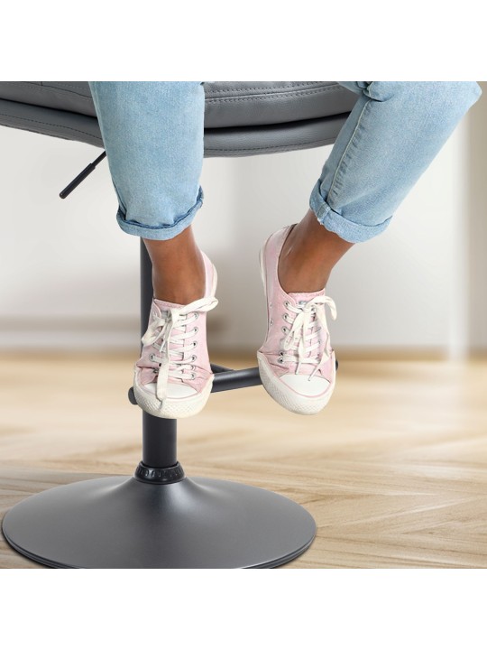 Setti 2 baarituolia Damar keinonahkaa, harmaa Setti 2 baarituolia Damar keinonahkaa, harmaa