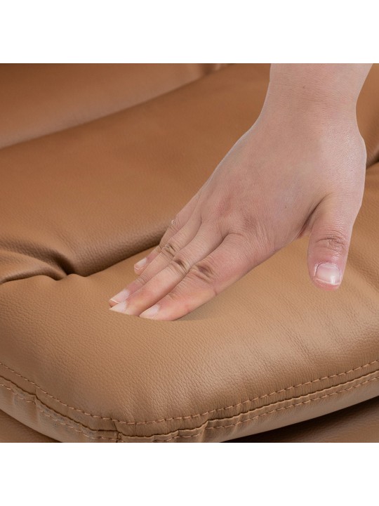 Setti 2 baarituolia Damar keinonahkaa, vaaleanruskea