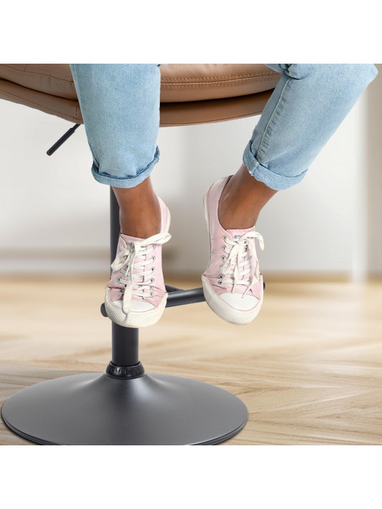 Setti 2 baarituolia Damar keinonahkaa, vaaleanruskea