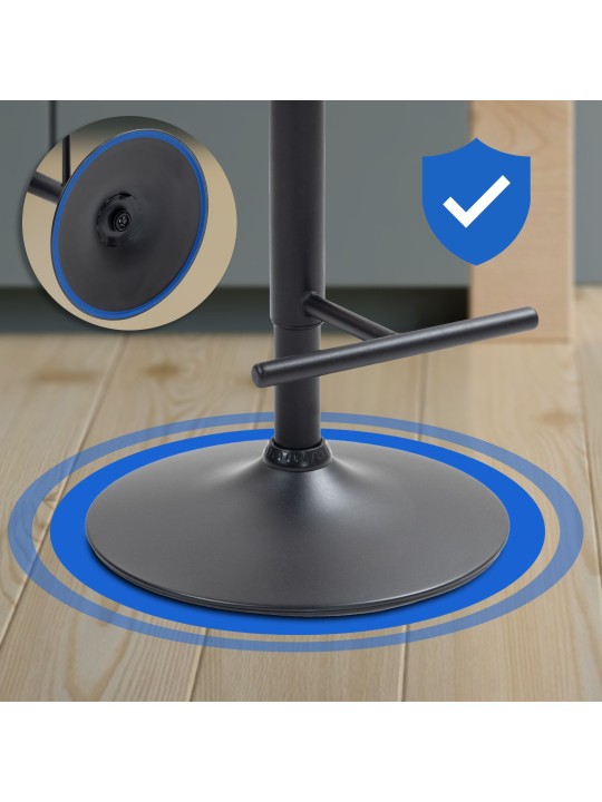 Setti 2 baarituolia Damar keinonahkaa, vaaleanruskea