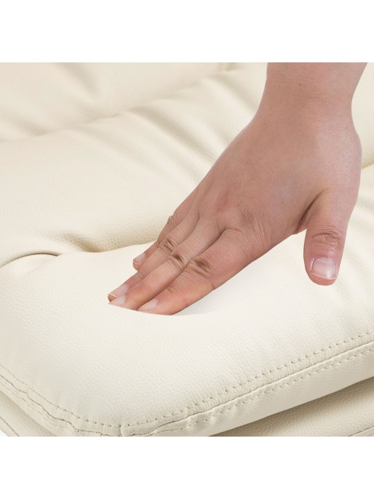 2 baarituolisarja Damar keinonahka kromi, kermanvärinen