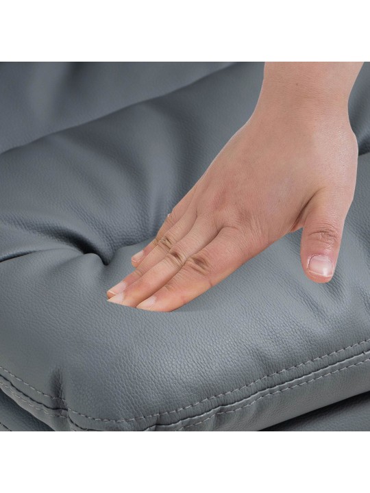 2 baarituolisarja Damar keinonahka kromi, harmaa