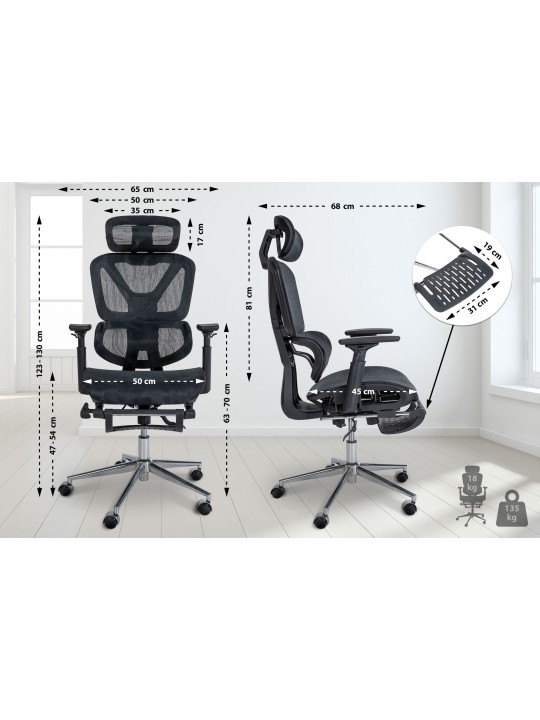 Grover työtuoli, musta