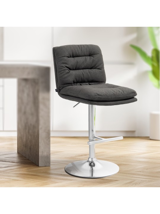 2 baarijakkaran sarja Damar kangas kromi, tummanharmaa 2 baarijakkaran sarja Damar kangas kromi, tummanharmaa