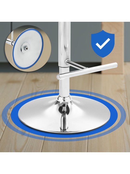 2 baarijakkaran sarja Damar kangas kromi, harmaa