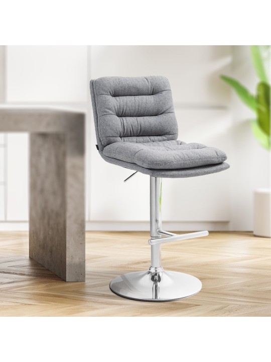 2 baarijakkaran sarja Damar kangas kromi, harmaa