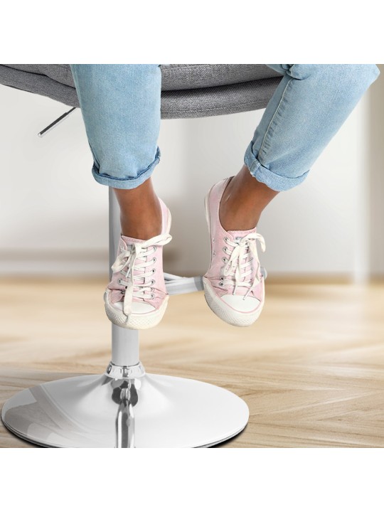 2 baarijakkaran sarja Damar kangas kromi, harmaa