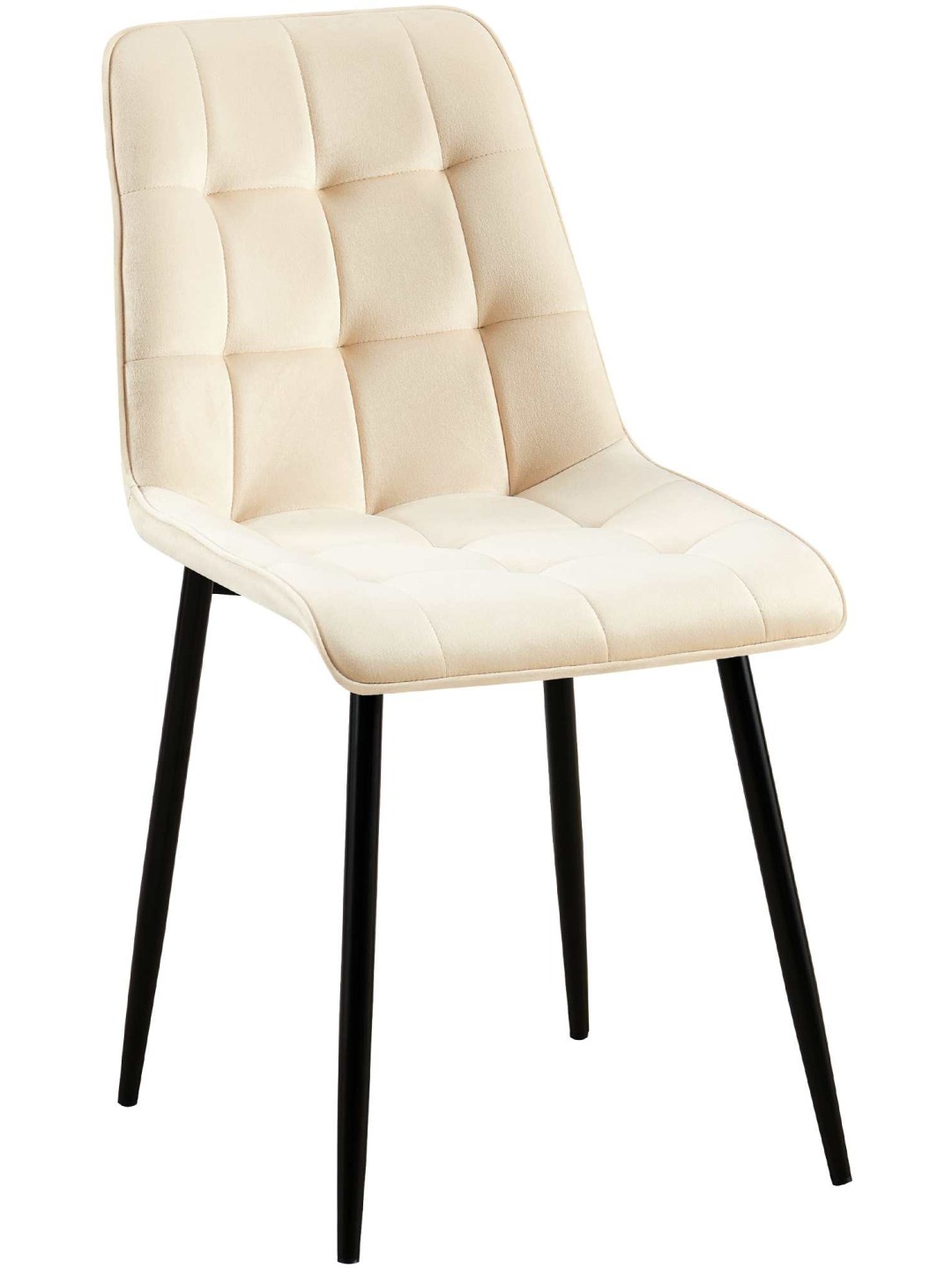 Gifford samettinen ruokapöydän tuoli, kermanvärinen