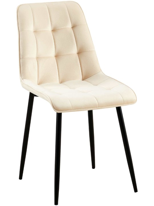 Gifford samettinen ruokapöydän tuoli, kermanvärinen