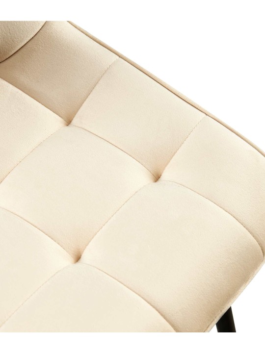 Gifford samettinen ruokapöydän tuoli, kermanvärinen