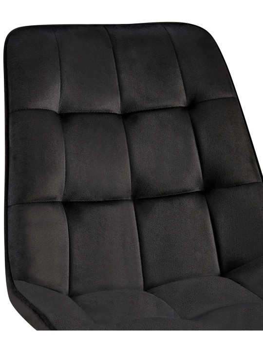 Gifford samettinen ruokapöydän tuoli, musta