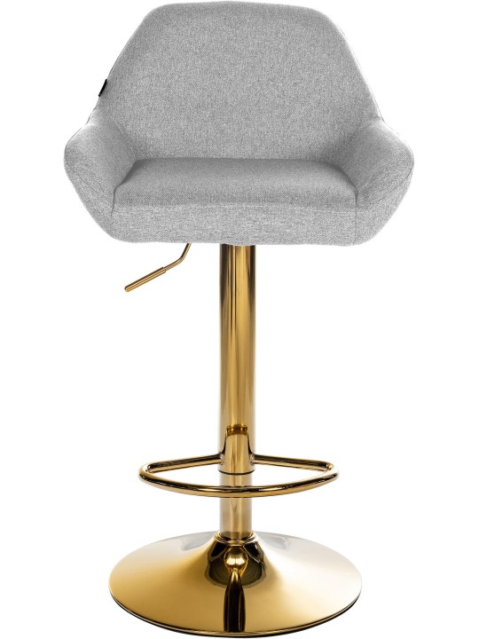 2 baarituolien sarja Braga Gold Fabric, harmaa