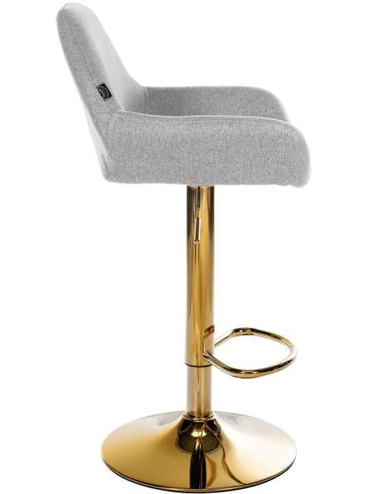 2 baarituolien sarja Braga Gold Fabric, harmaa