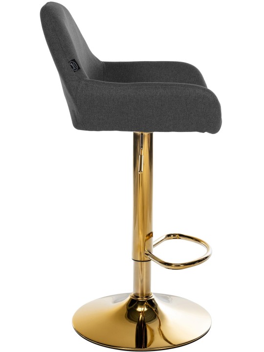 2 baarituolien sarja Braga Gold Fabric, musta