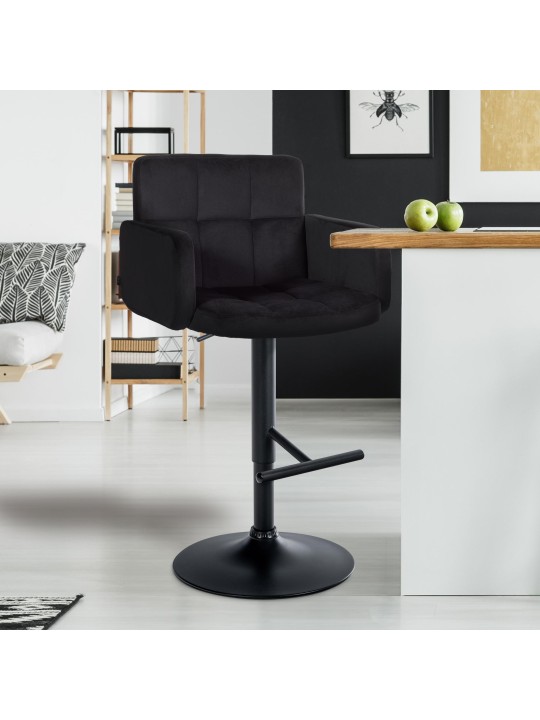 Baarijakkara Los Angeles samettia, musta