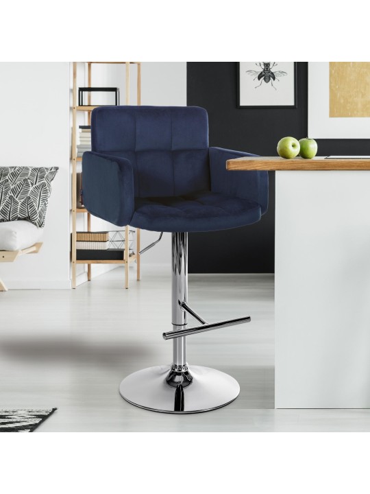 Baarijakkara Los Angeles samettikromi, sininen