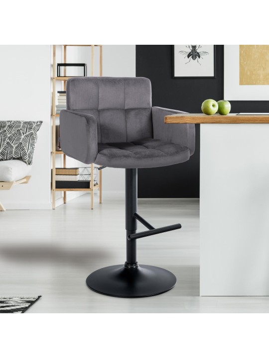 Baarijakkara Los Angeles samettia, tummanharmaa