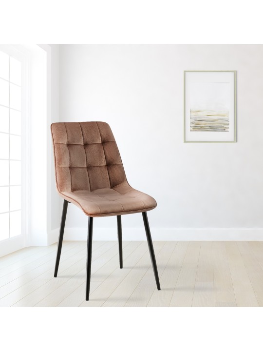 Gifford samettinen ruokapöydän tuoli, ruskea