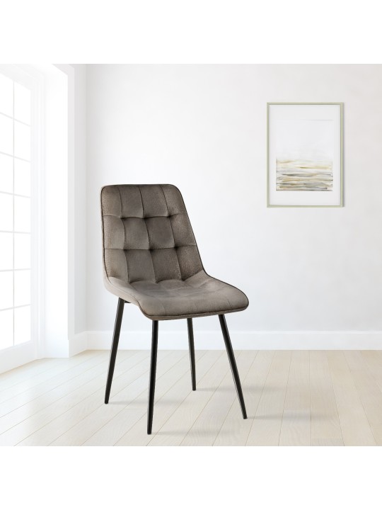 Gifford samettinen ruokapöydän tuoli, antrasiitti