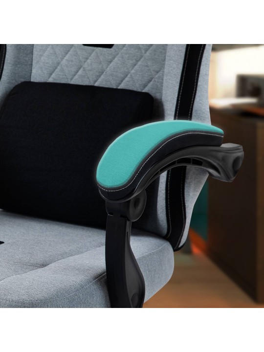 Työtuoli Miltona kangasta, harmaa/musta