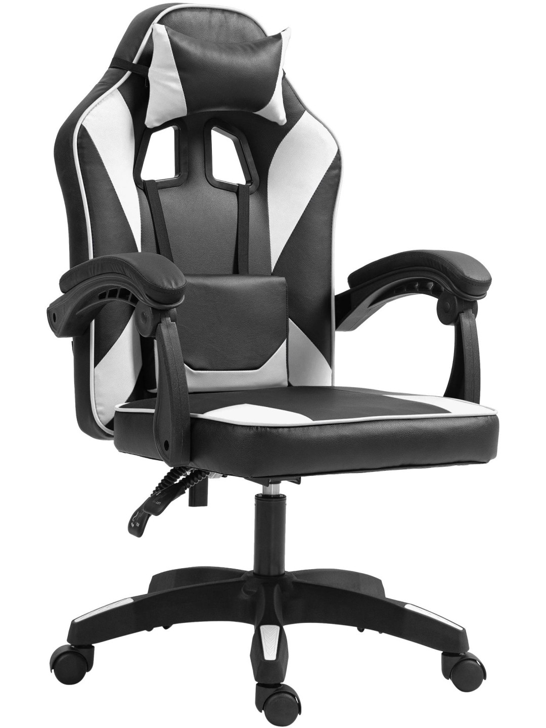 Työtuoli Orkney keinonahkaa, musta/valkoinen