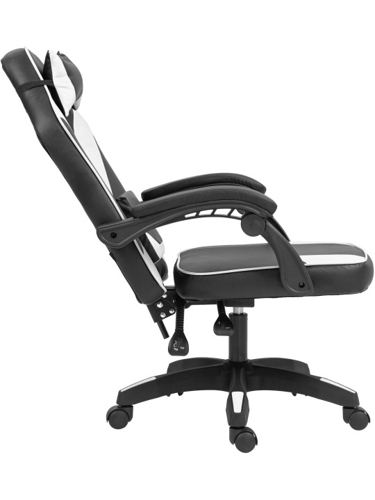 Työtuoli Orkney keinonahkaa, musta/valkoinen